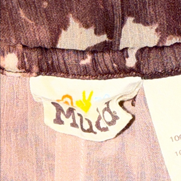 Mudd Y2K Cinched Waist Brown & Pink Ruffled Cami Top SZ Small - Picture 7 of 8